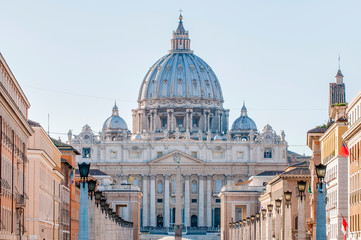 Saint Peter's Basilica in Vatican City, Italy - obrazy, fototapety, plakaty