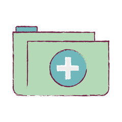 folder medical blurred with shape croos vector illustration