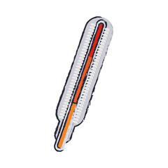 blur thermometer with temperature scale in colors vector illustration