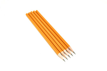Карандаши на белом фоне. Карандаш. Канцелярские товары. Офис. Бизнес