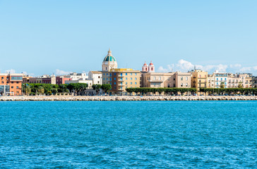 Fototapeta na wymiar Panoramic view of Trapani on Mediterranean sea, Sicily. Italy.