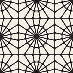 Vector Seamless Black and White Mosaic Lace Pattern