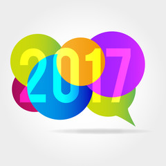 Graphic background for the new year coming - 2017