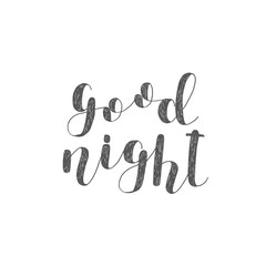 Good night. Brush lettering.