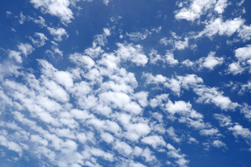 Obraz premium Blue sky with small clouds