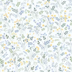 Gardinen Blumen Muster  meadow flower pattern  © citradora