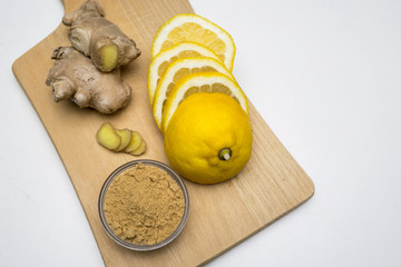 Lemon and ginger