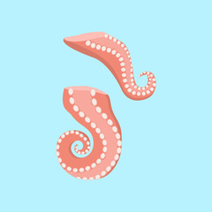 Sliced Octopus Tentacles Variations Illustration