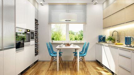 Fototapeta na wymiar Modern kitchen design