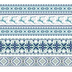Set of Ethnic holiday ornament pattern in different colors