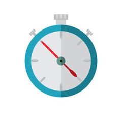  blue stopwatch Flat icon vector illustration