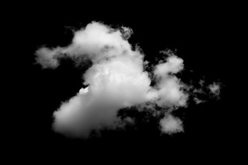 clouds isolated on black background