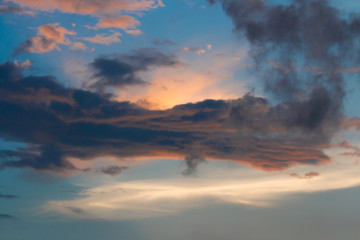 Beautiful evening sky with clouds