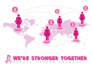 Pink breast cancer awareness world help design