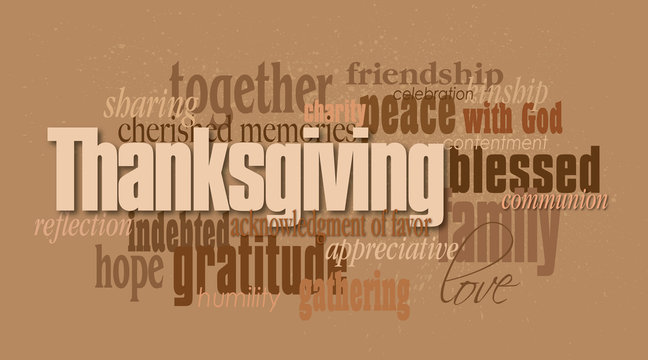 Thanksgiving holiday word montage