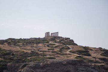 Fototapeta na wymiar Temple of Poseidon at Cape Sounion, Greece