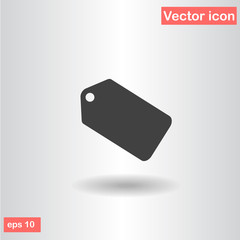 Sale Tag icon. black isolated with shadow. Flat design style. vector illustration