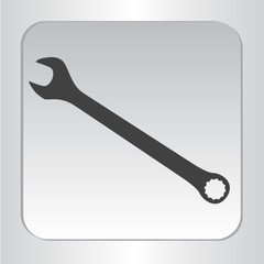 silhouette isolated wrench black icon vector illustration