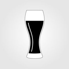 Vector illustration of beer glass