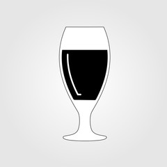 Vector illustration of beer glass