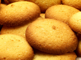 round cookies closeup