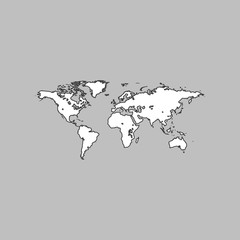World Map computer symbol
