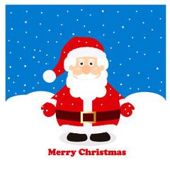 Santa Claus in the snow