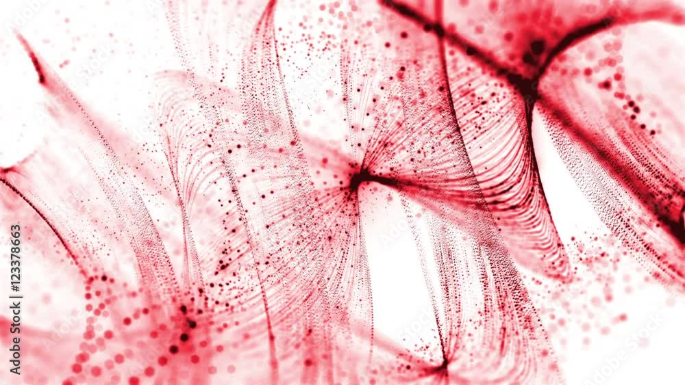 Aufkleber 3d rendering background with twisted particle strings. dark digital abstract background. beautiful g