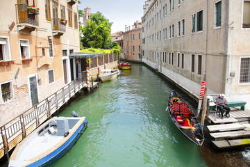 Fototapeta na wymiar Gondola in Venice-Italy