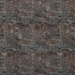 Red old brick wall background. 3d render