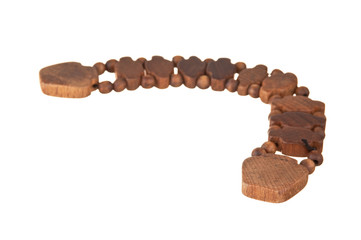 wooden amulet necklace