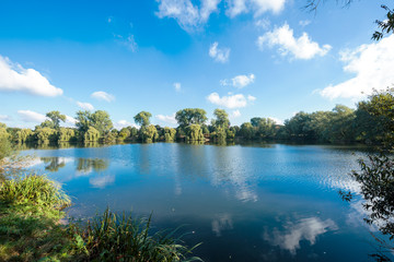 Fototapeta premium Lake View at Krefeld-Linn / Germany
