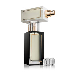 Two perfume glass bottle - Eau de toilette - obrazy, fototapety, plakaty