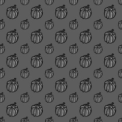 Seamless background with pumpkins