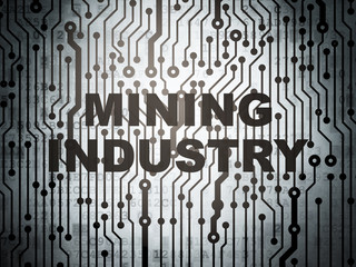 Industry concept: circuit board with Mining Industry