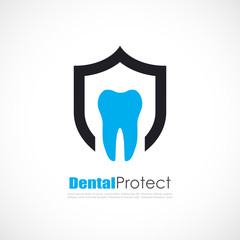 Teeth protection dental logo