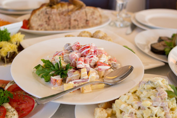salad on a plate