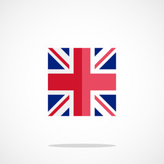 United Kingdom flag icon. UK flag icon with accurate official color scheme.