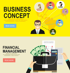 Flat design modern vector illustration concept of project management.