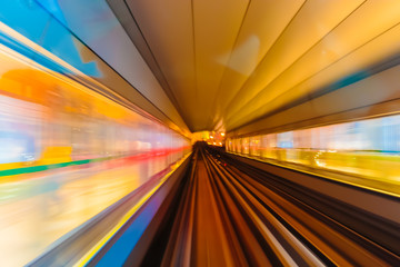 Fototapeta na wymiar Abstraction metro subway tracks blur