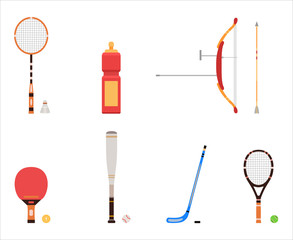vector illustration of sports equipments