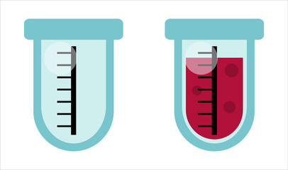 Illustration of a laboratory flask on a white background