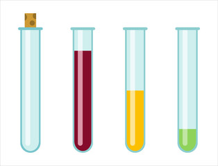 Illustration of a laboratory flask on a white background