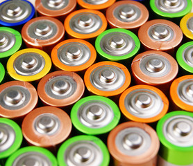 top view of the portable batteries