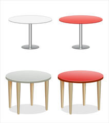 Vector Empty Round Tables