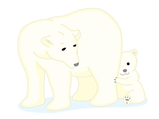 シロクマの親子