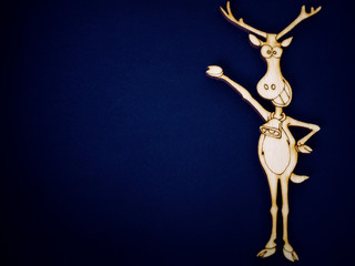 Christmas background with deer