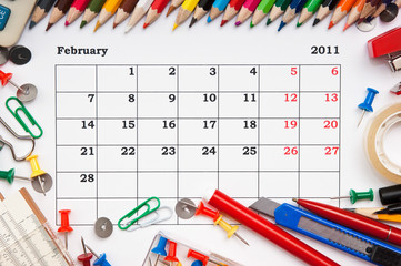 Calendar for February 2011