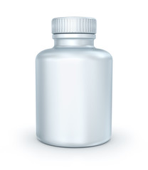 White medical container on white background , 3D illustration