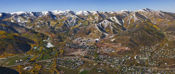 Park City with a dusting of fresh snow in the early fall